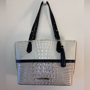 Brahmin Medium Asher Jasmine Croc-Embossed Tote